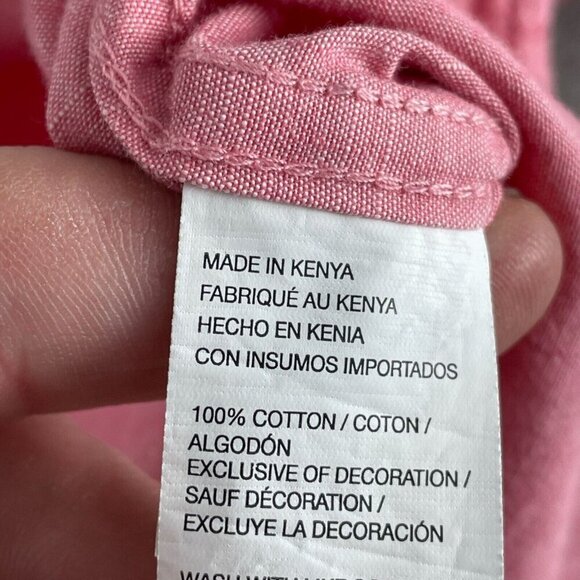 Izod Saltwater Relaxed Classics Mens Pink Long Sleeve Button-Up Shirt XL 4426 - Picture 3 of 8